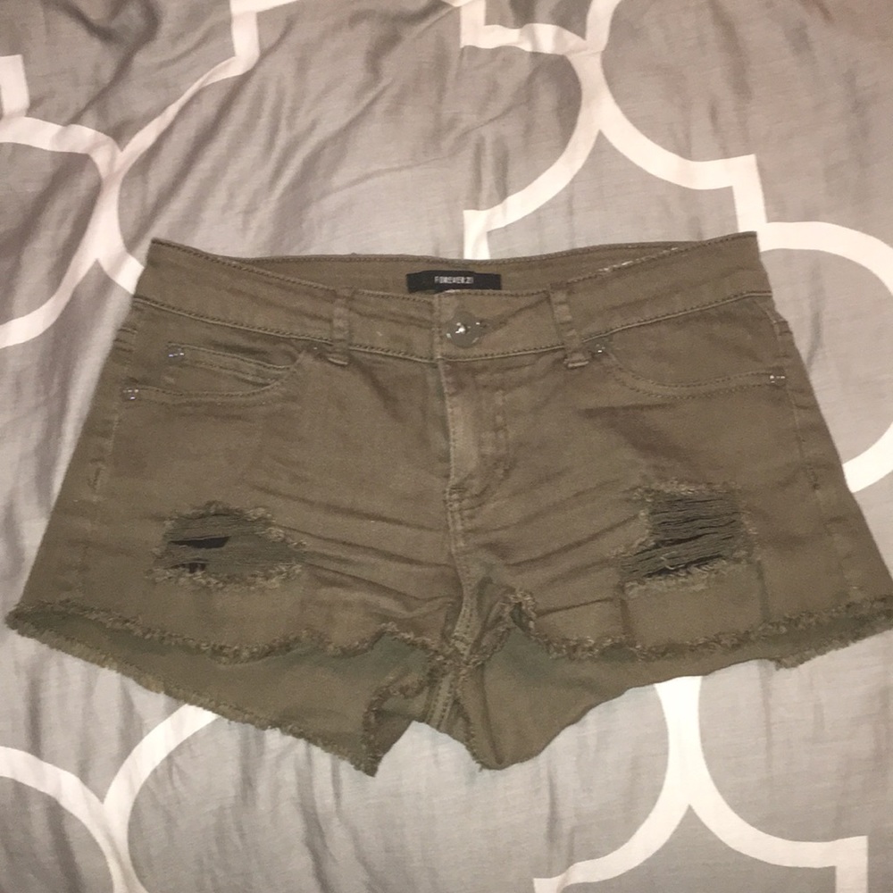 Forever 21 Army Green Shorts
